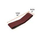 Caja con 3 bandas de lija 4' x 36' grano 100 para PUL-4X6T 2