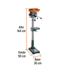 Taladro de piso 15', 1 HP (750 W), broquero 5/8', TRUPER 4