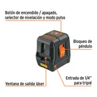 Nivel láser rojo, alcance 10 m, de pilas, TRUPER 2