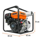 Motobomba autocebante 4'x4', gasolina 9HP, agrícola, TRUPER 4