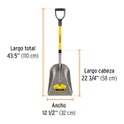 Pala carbonera Tru Pro, puño 'Y', mango de fibra de vidrio 3