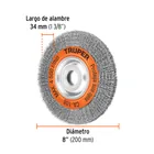 Carda alambre ondulado 8' x 7/8' para esmeril, TRUPER 4