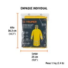 Gabardina impermeable doble capa con reflejante, M, TRUPER 5