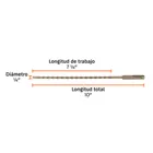 Broca SDS Plus 1/4 x 10', TRUPER 4