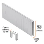 Caja con 5000 grapas corona 1/4' calibre 18, 40mm p/ENNE-120 2