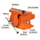 Tornillo de banco 8' uso industrial de hierro nodular 3