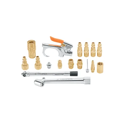 Juego de 17 accesorios neumáticos, cuerda 1/4' NPT, TRUPER