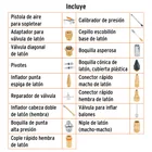 Juego de 18 accesorios neumáticos, cuerda 1/4' NPT, TRUPER 2