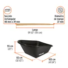 Carretilla c/plástica 8 ft3 Doble llanta neumática b/madera 2