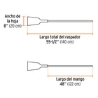 Raspador forjado de 8', mango de 48', TRUPER 3