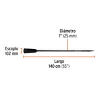 Barra cavadora 1' x 140 cm, escoplo 102 mm, TRUPER 3
