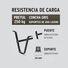 Carretilla 5.5 ft3, gris, neumática, bastidor tubular,PRETUL 2