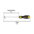 Desarmador cabinet 1/8 x 4' mango Comfort Grip, PRETUL 2