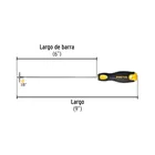 Desarmador cabinet 1/8 x 6' mango Comfort Grip, PRETUL 2
