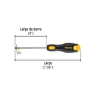 Desarmador cabinet 3/16 x 4' mango Comfort Grip, PRETUL 2