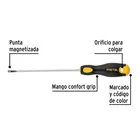 Desarmador cabinet 3/16 x 6' mango Comfort Grip, PRETUL 4