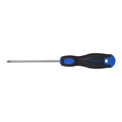 Desarmador de cruz 3/16' x 4' mango Comfort Grip, PRETUL
