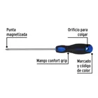 Desarmador de cruz 1/4' x 6' mango Comfort Grip, PRETUL 4
