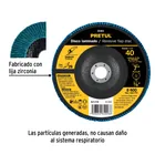 Disco laminado 7', grano 40 centro 7/8', fibra, PRETUL 2