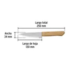 Cuchillo de chef 5' mango de madera, PRETUL 3