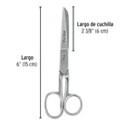 Tijera 6' para costura, ojo grande, acero inoxidable, PRETUL 3