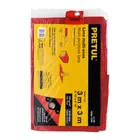 Lona de polietileno 3 x 3 m, roja, 110 g/m2, PRETUL 3