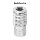 Cople rápido de acero, hembra, cuerda 1/4' NPT, PRETUL 2