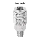 Cople rápido de acero, macho, cuerda 1/4' NPT, PRETUL 2