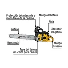 Motosierra de 60 cc a gasolina con barra de 20', PRETUL 2