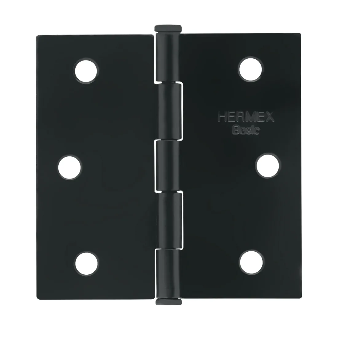 Bisagra cuadrada 2-1/2', acero negro mate cabeza plana BASIC