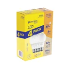 Pack 4 focos LED 8W (60W) A19, 3000K cálida, 790 lm, BASIC 1
