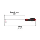 Desarmador plano 5/16' x 10' mango Comfort Grip, PRETUL 2