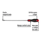 Desarmador plano 3/8' x 12' mango Comfort Grip, PRETUL 4
