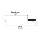 Desarmador de cruz 1/4' x 12' mango Comfort Grip, PRETUL 2