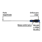 Desarmador de cruz 1/4' x 12' mango Comfort Grip, PRETUL 4