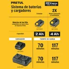 Cargador dual de baterías de ion litio 20V, PRETUL 5