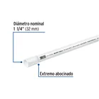 Tubo de 1-1/4' PVC hidráulico RD 26, 3m, 0.9kg, FOSET 2