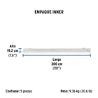 Tubo de 2' PVC hidráulico RD 26, 3m, 1.8kg, FOSET 5