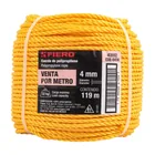 Metro de cuerda amarilla de polipropileno 4 mm, rollo 119m 4