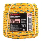 Metro de cuerda amarilla de polipropileno 6 mm, rollo 46m 5