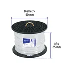 Metro de cable THHW-LS 8 AWG blanco en carrete de 500 m 4