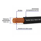 Metro de cable THHW-LS 12 AWG negro en carrete de 500 m 3