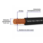 Metro de cable THHW-LS 8 AWG negro en carrete de 500 m 3