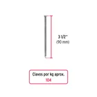 Kilo de clavo estándar 3-1/2' con cabeza en caja de 10 kg 2