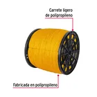 Metro de cuerda amarilla de polipropileno 4mm, carrete 2380m 2