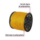 Metro de cuerda amarilla de polipropileno 6mm, carrete 920m 2