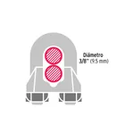 Bolsa c/20 nudos (perros) de hierro p/cable de 3/8', FIERO 4