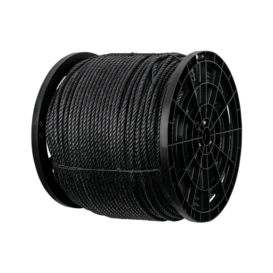 Kilo de cuerda negra de polipropileno 10 mm, carrete 20kg