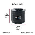 Kilo de cuerda negra de polipropileno 25 mm, carrete 30kg 4
