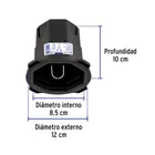 Mini bote integral 10 cm, aro interno de 8.5 cm, VOLTECK 3